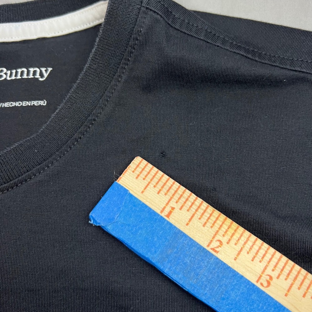PSYCHO BUNNY Mens Size XL T Shirt Black Pima Cotton Graphic Logo Short Sleeve - Picture 7 of 13